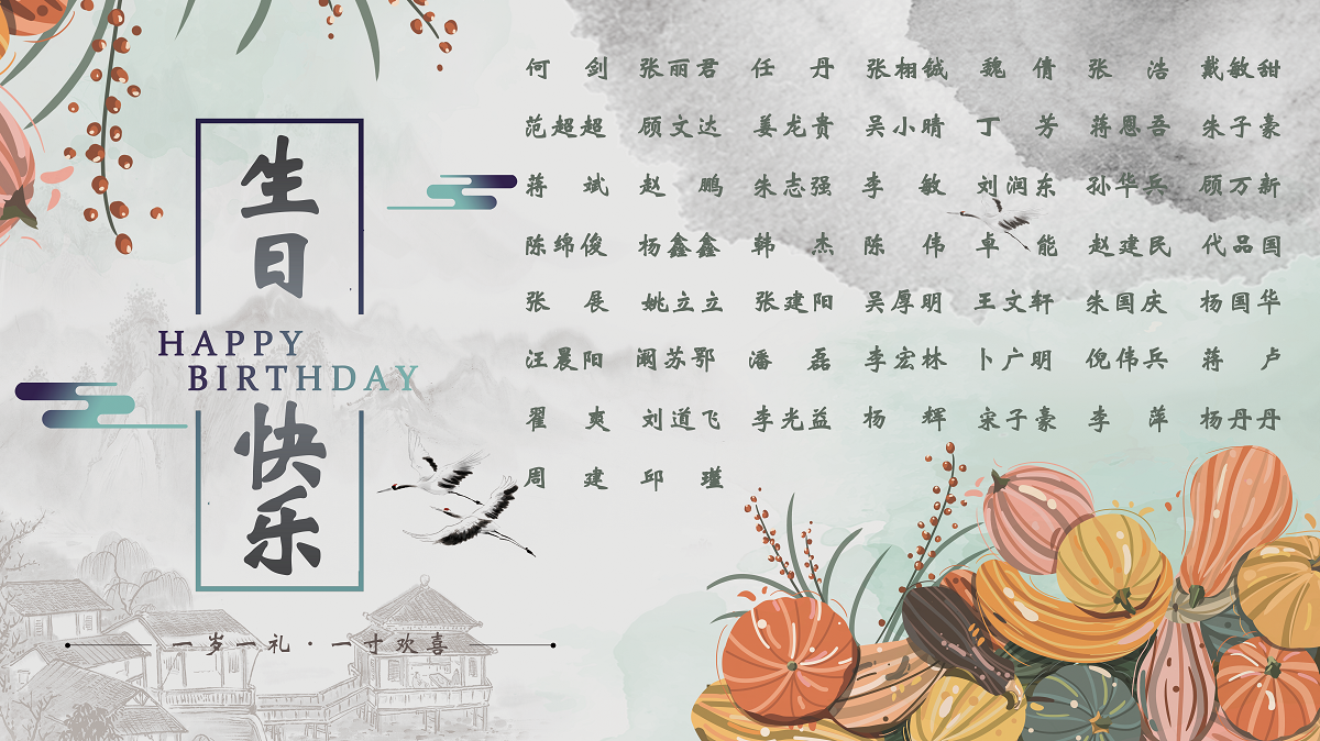 【生日祝?！抗ё?0月生日的員工生日快樂(lè)！