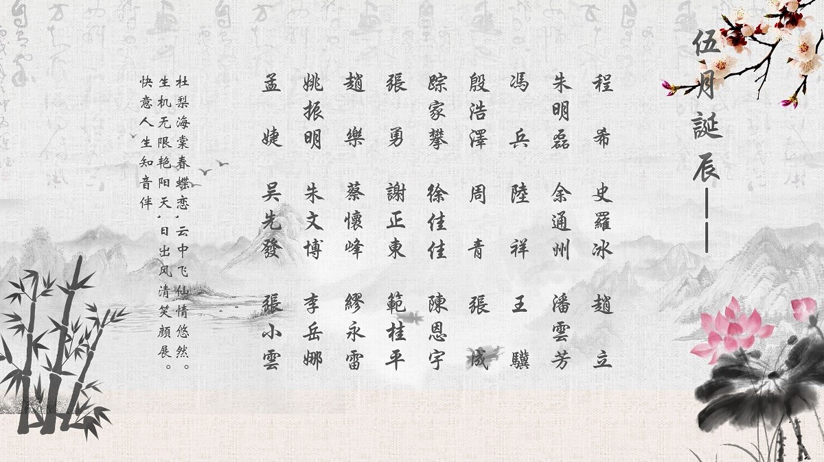 【生日祝?！抗ё?5月生日的員工生日快樂！