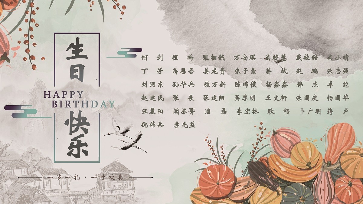 【生日祝?！抗ё?0月生日的員工生日快樂！
